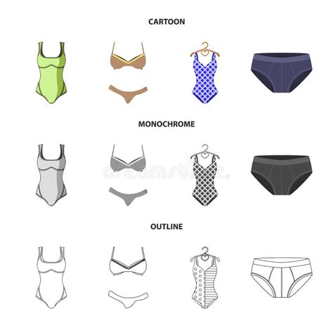 Vector Design Of Bikini And Fashion Symbol Collection Of Bikini And Swimsuit Vector Icon For