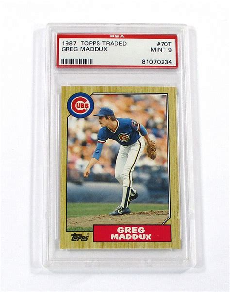 Topps Traded Baseball Greg Maddux Xrc T Rookie Psa Mint Ebl