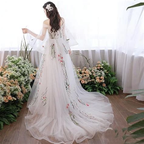 Бохо шикарное свадебное платье халат Mariee Princesse романтическая ...