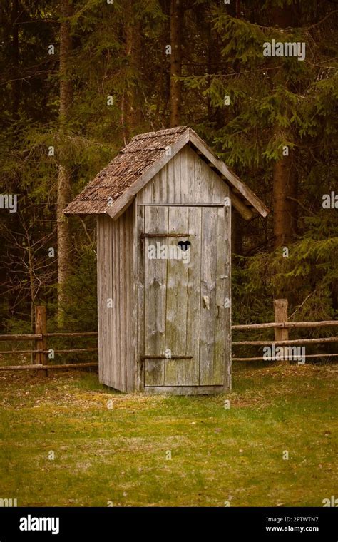 Wooden Toilet Near The Forest Stock Photo Alamy