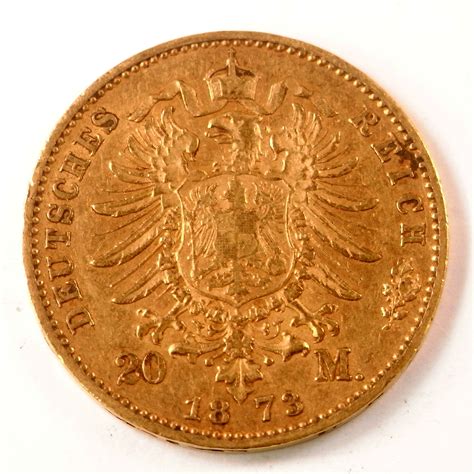 20 Mark 1873 | Prix 669.60 CHF | Allemagne, Europe, Wuerttemberg ...