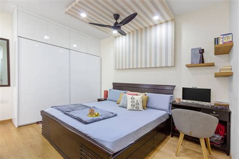Modern False Ceiling Design With Panelling Livspace