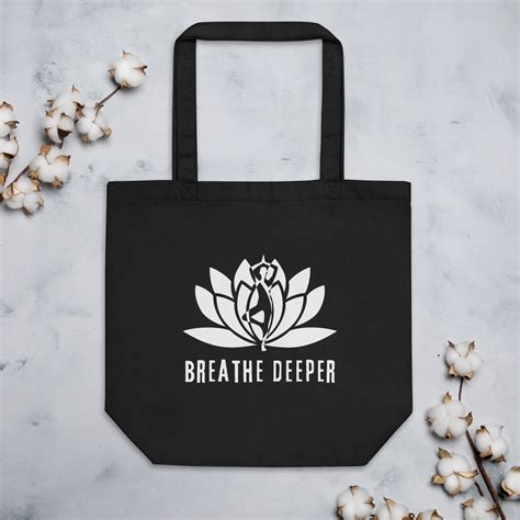 Yoga Pose Eco Tote Bag Tame Impala Breathe Deeper The Slow Rush