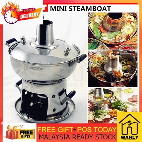 Cm Tomyam Pot Hot Pot Mini Hotpot S Steel Mini Steamboat Shabu Shabu Pot Shopee Malaysia
