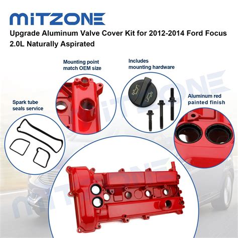 Aluminum Valve Cover Kit for 2012 2013 2014 Ford Focus 2.0L Naturally