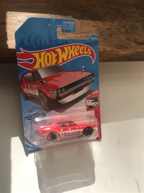 Hot Wheels Nissan Skyline Gt R Rosso Police Hw Rescue Eur Picclick It