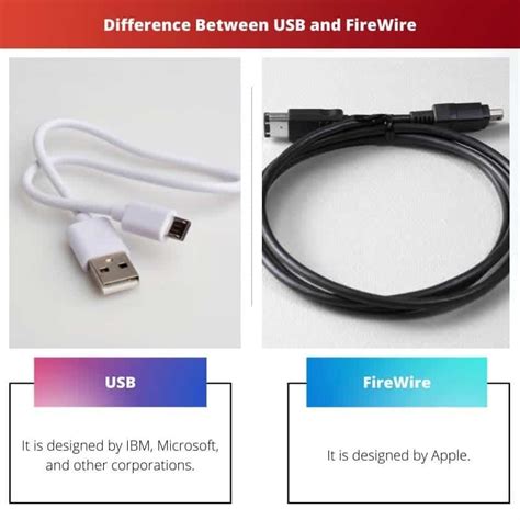 usb  firewire difference  comparison
