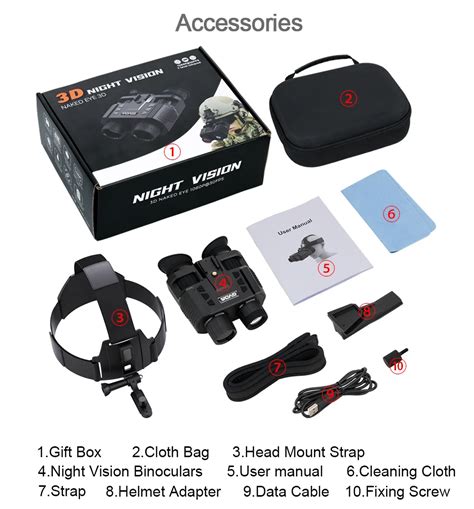 Gvda Naked Eyes D Display Hands Free Tactical Night Vision Binoculars Digital Infrared Head