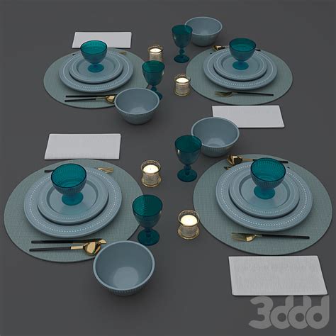 Dinner Tableware - Посуда - 3D модель