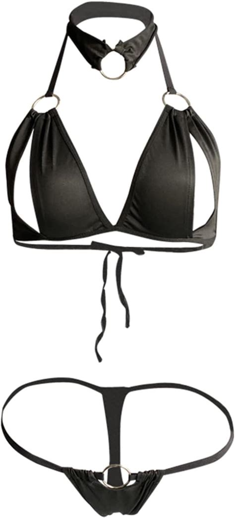 Amazon Lurezone Womens Sexy Anime Cosplay Lingerie Lolita Cute Micro Bikini Set Kawaii Bra