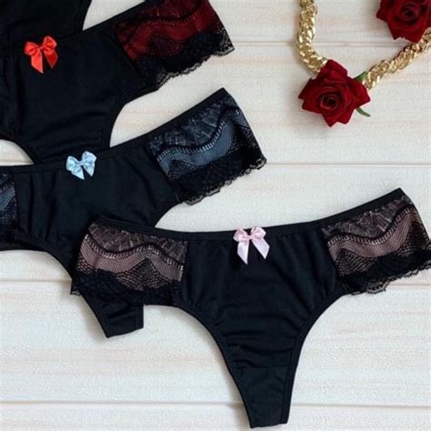 Kit Calcinhas Fio Dental Tanga Lingerie Shopee Brasil