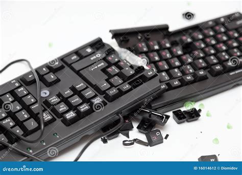 Broken Pc Keyboard Stock Photography Image 16014612