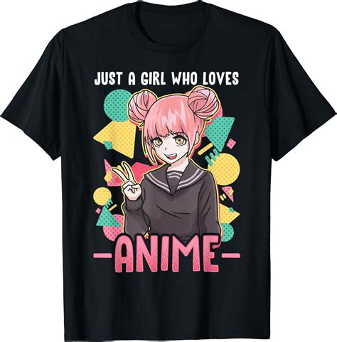 Anime Tshirt Girls Women Cute Just A Girl Who Loves Anime T Shirt Uk Clothing