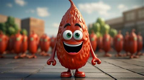 Premium Photo Cute Cartoon Hot Chili Pepper Character Generative Art