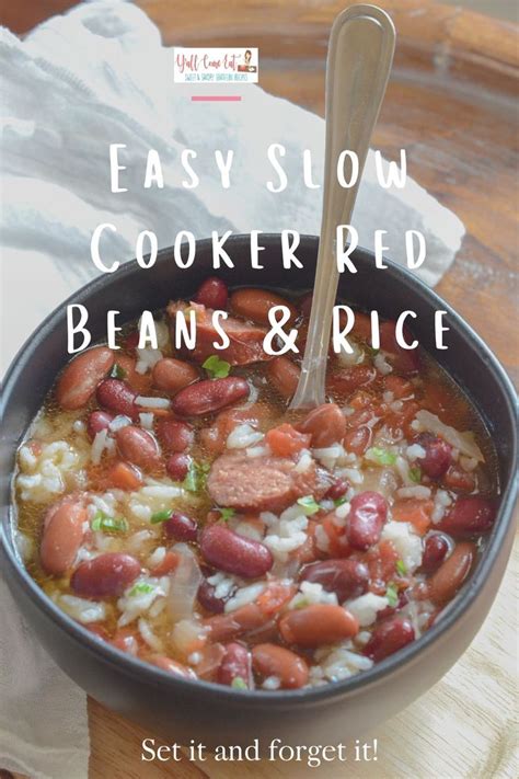 Slow Cooker Red Beans And Rice Slow Cooker Red Beans Red Beans And Rice Recipe Crockpot