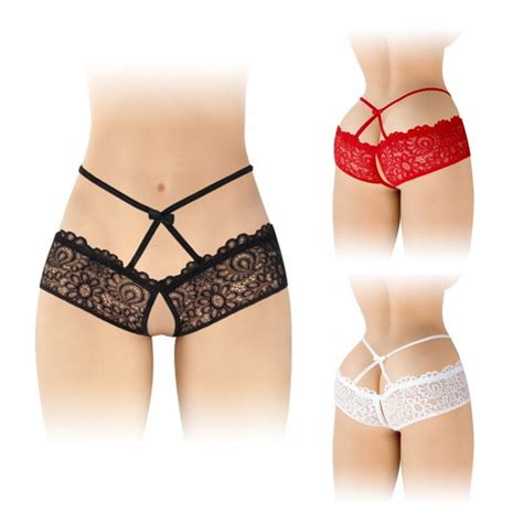 Petite Culotte Fendue En Dentelle Lingerie Ouverte BoxCoquine