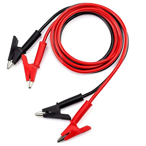 Dual Alligator Clips Electrical Test Leads Insulation Car Battery Test Lead For Multimeter