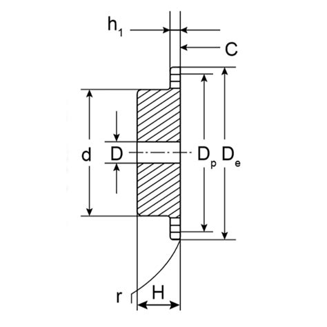 Звездочка со ступицей под расточку для цепи 10B-1, z=8, 5/8" x 3/8 ...