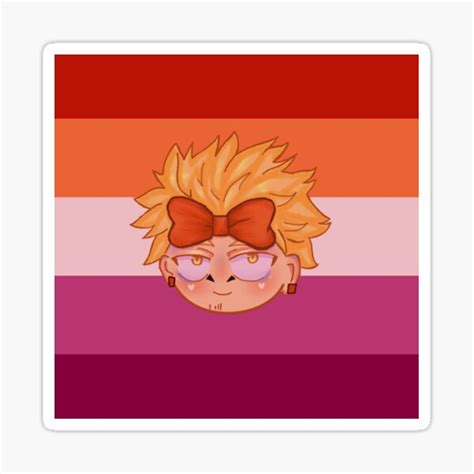 Chibi Hawks Lesbian Pride Flag Sticker By Nora Takami Redbubble