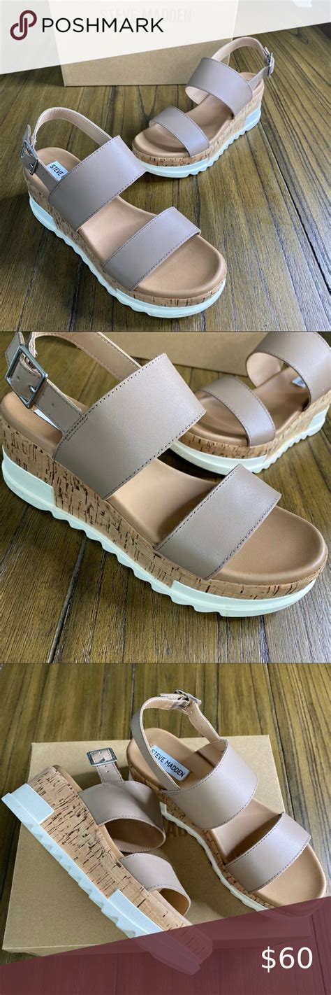 Steve Madden Brenda Nude Tan Flatform Sandal