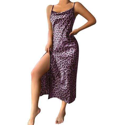 CZSCPDAW Women Lingerie V Neck Nightwear Satin Sleepwear Lace Ice Silk Thin Breathable Imitation