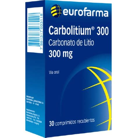Para Que Serve O Remédio Carbolitium - Carbolitium 300 Mg. 30 Comp. — Farmacia El túnel