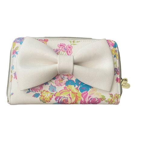 Betsey Johnson Ivory Floral Clutch Gem