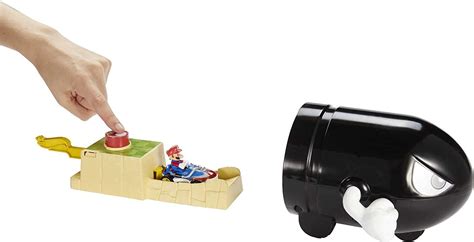 Hot Wheels Mario Kart Bullet Bill Launcher And Mario Kart Vehicle PS