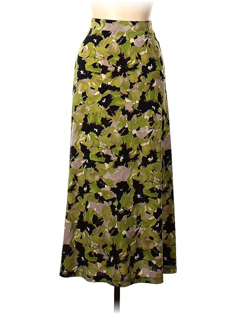 Evan Picone Floral Green Casual Skirt Size L 78 Off Thredup