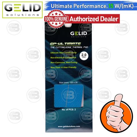 [CoolBlasterThai] GELID GP-ULTIMATE Thermal Pad (2 PCS) 120x20x2.0 mm ...