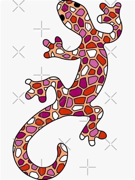 Subtle Lesbian Pride Lizard Sticker For Sale By Lunyssa Redbubble