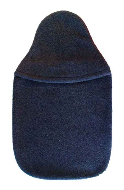 Hot Water Bottle Cover Litre Navy Blue Fleece Made In Britain