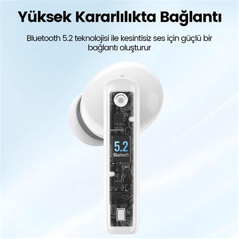 Ugreen Hitune T Anc Ambiyans Tws Kablosuz Bluetooth Kulakl K Beyaz