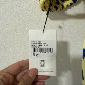Faithfull The Brand Swim Faithful The Brand Flora Bikini Top Yellow Blue Gita Floral Print