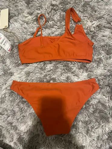 TJ Maxx Red Orange Bikini Off Retail New With Tags From