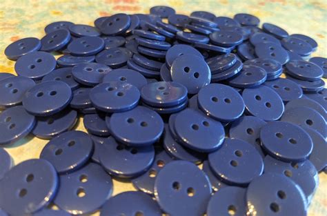 Vintage Royal Blue Buttons 58 Inch 2 Hole Sew Thru Buttons Etsy