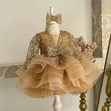 gold baby dress etsy