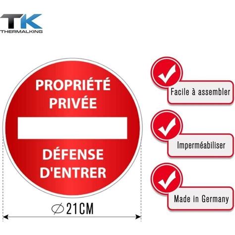 Panneau propriété privée Panneaux de PVC Plaque défense d entrer