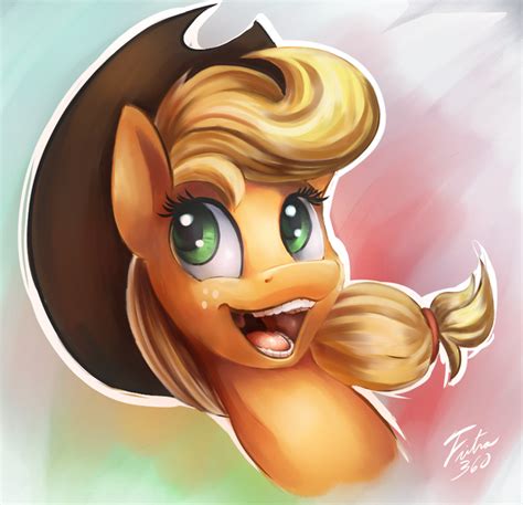 Applejack Artist Tsitra Cute D Derpibooru Import