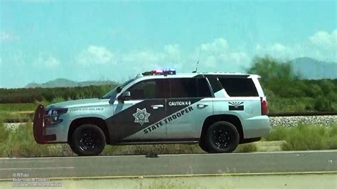 Arizona Dps Highway Patrol K 9 Unit Chevy Tahoe At A Traffic Stop Az