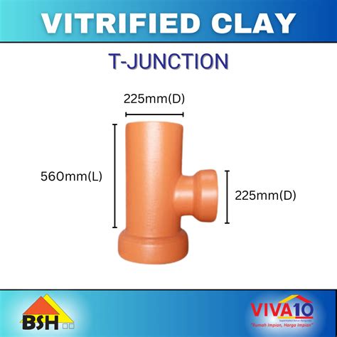 Vitrified Clay Pipes Vcp Bsh T Junction 225mm Dia X 225mm D X