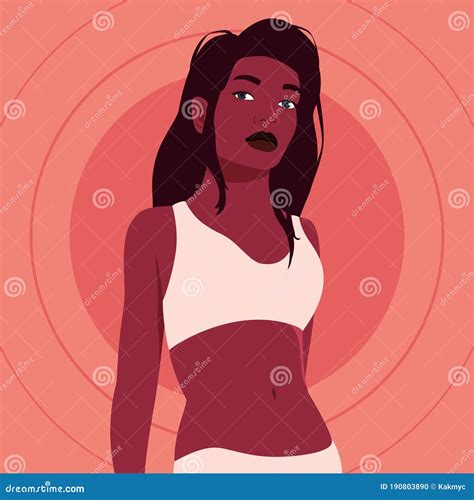 Beautiful Relaxed Nude Girl Isolated On White Vector Illustration Cartoondealer