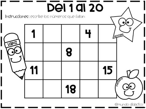 Atividade Numeros De 1 A 20
