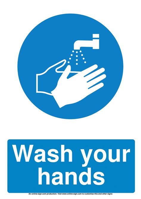 Wash Hands Signs Poster Template