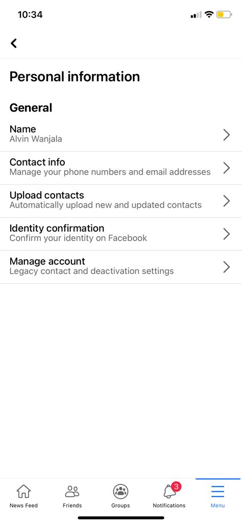 how to change about me on facebook