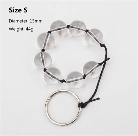 PC Glass Anal Beads Sizes Crystal Balls Butt Plug Best Crossdress Tgirl Store