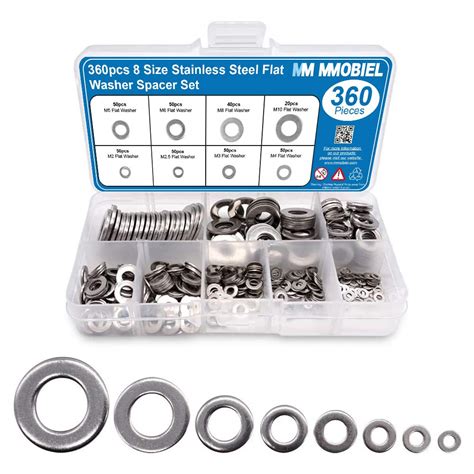 Mmobiel Pcs Flat Washer Spacers Stainless Steel Size Assortment