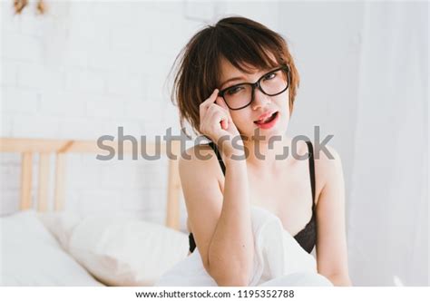 Beautiful Sexy Woman Black Lingerie Lying Stock Photo 1195352788 Shutterstock