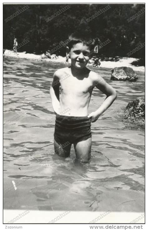 Real Photo Naked Boy On The Beach Gar On Nu Sur La Plage Vintage Old Photo Original