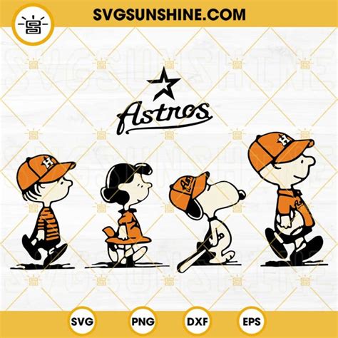 The Peanuts Houston Astros Baseball SVG Snoopy Charlie Brown Astros